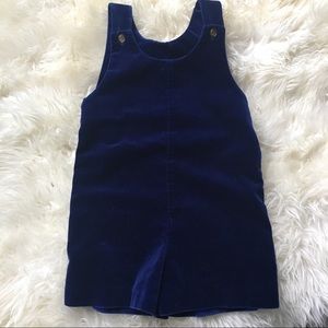 Navy blue velvet jon jon 3T boys
